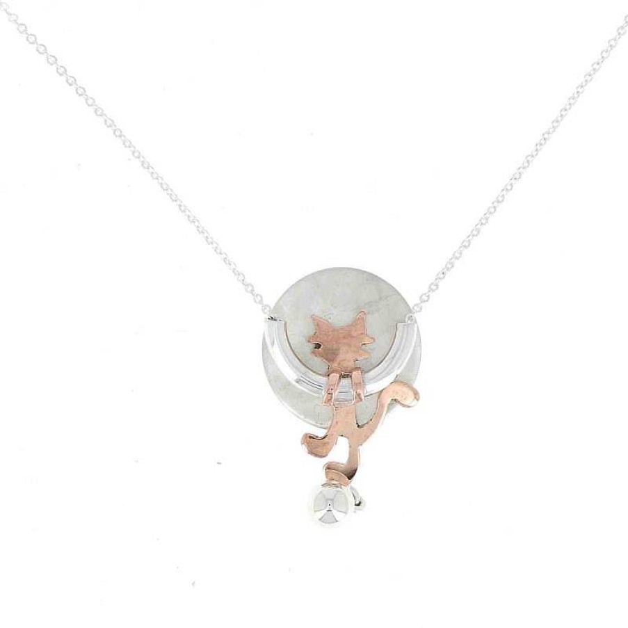 Colliers Et Pendentifs Au Fol argent | Collier Chat Suspendu En Argent Et Cuivre