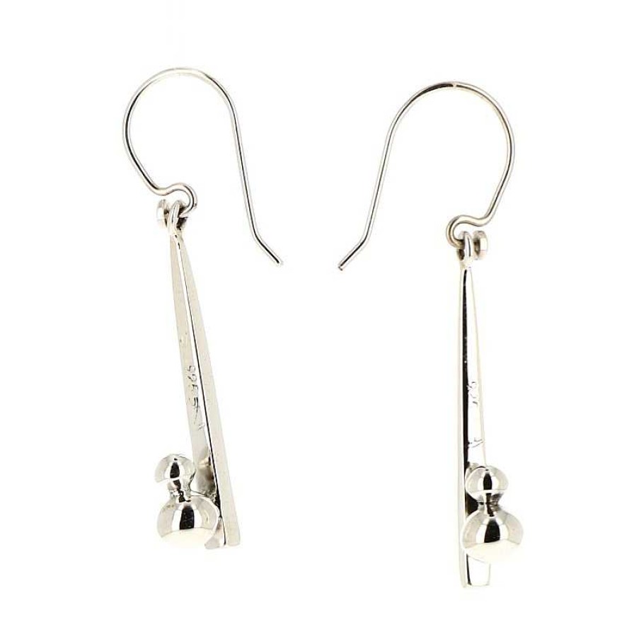 Boucles D'Oreilles Au Fol argent | Boucles D'Oreilles En Argent Forme Pyramidale Fine