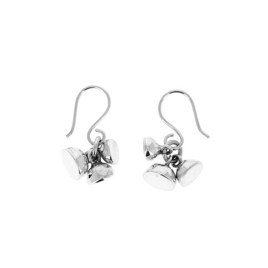 Boucles D'Oreilles Au Fol argent | Boucles D'Oreilles Argent Trois Demi-Sph Res