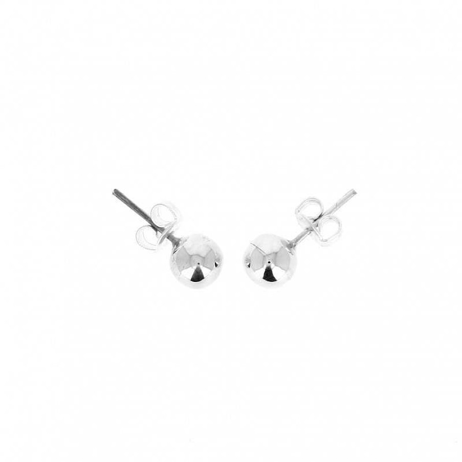 Boucles D'Oreilles Au Fol argent | Boucles D'Oreilles En Argent Lisse Petites Boules