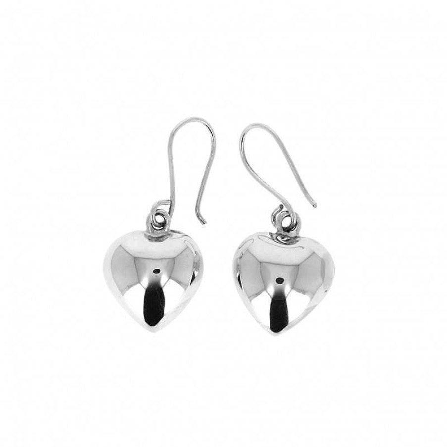 Boucles D'Oreilles Au Fol argent | Boucles D'Oreilles Petit Coeur Plein