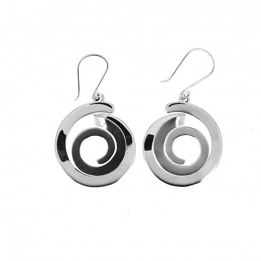 Boucles D'Oreilles Au Fol argent | Boucles D'Oreilles En Argent Spirale