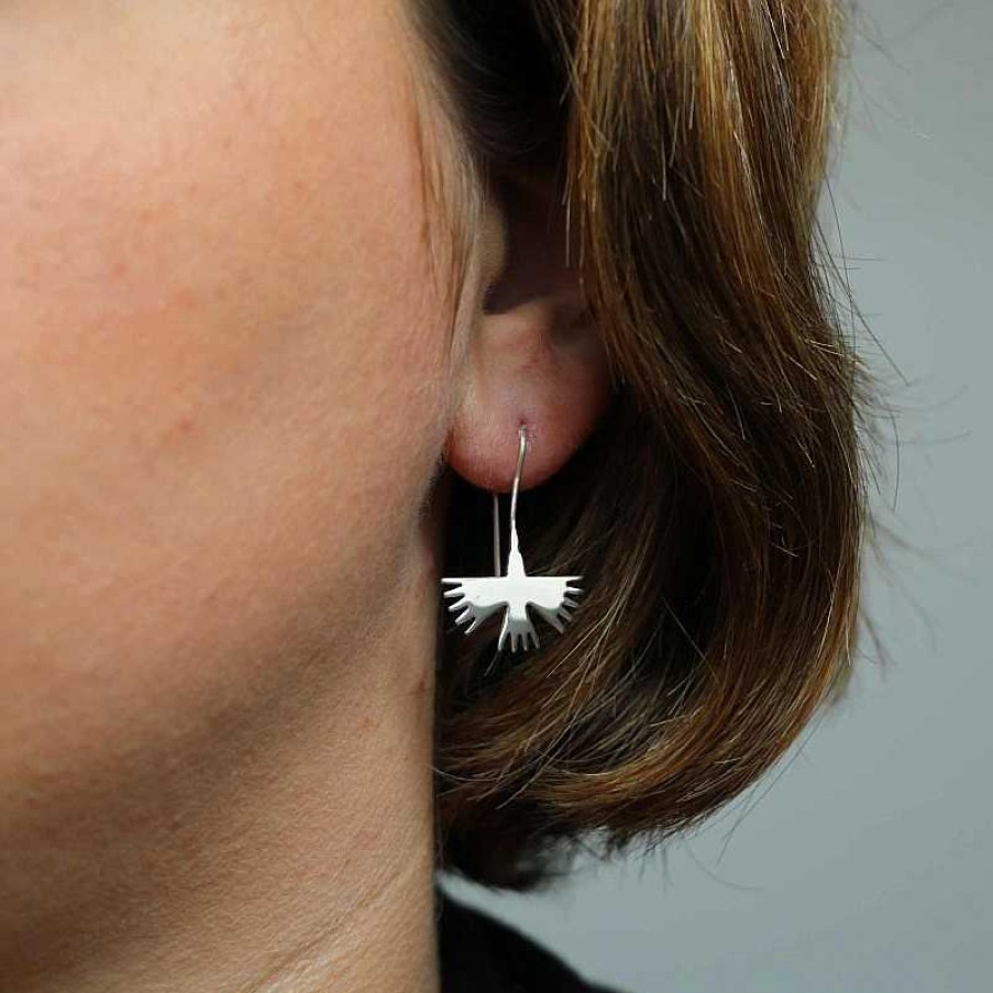 Boucles D'Oreilles Au Fol argent | Boucles D'Oreilles En Argent Oiseau Stylis