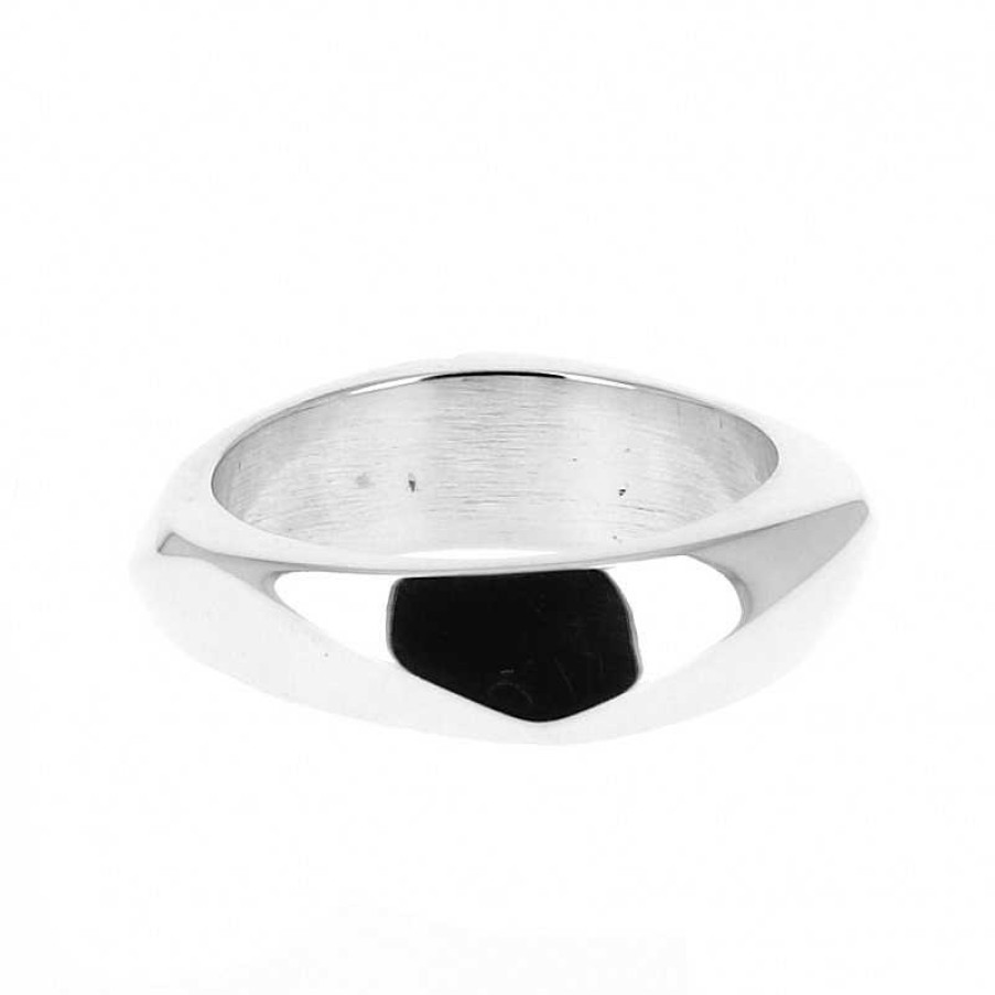 Bagues Au Fol argent | Bague En Argent Biseaut De Grands Triangles