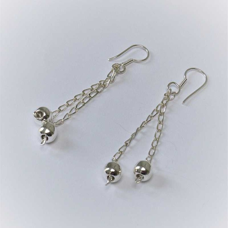 Boucles D'Oreilles Au Fol argent | Boucles D'Oreilles En Argent Cha Nettes Petites Boules