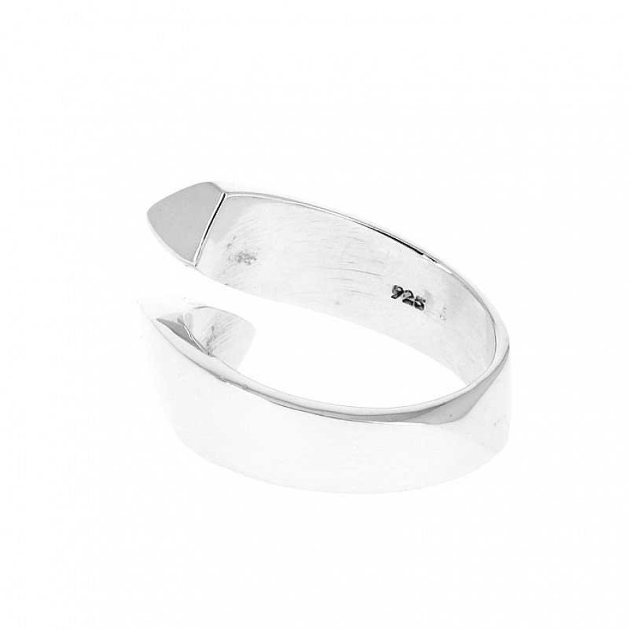 Bagues Au Fol argent | Bague En Argent Ouverte Triangles Aux Extr Mit S