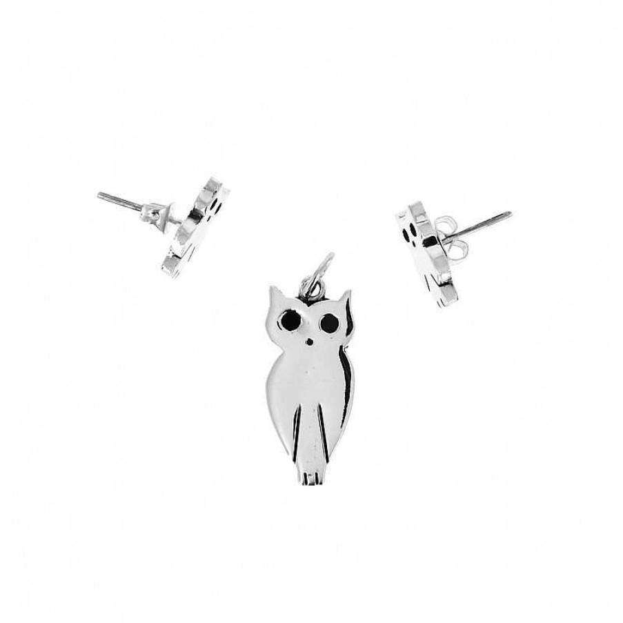 Boucles D'Oreilles Au Fol argent | Parure En Argent Petit Hibou