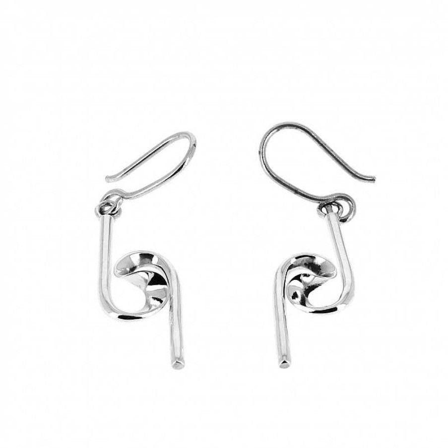 Boucles D'Oreilles Au Fol argent | Boucles D'Oreilles En Argent Zigzagant