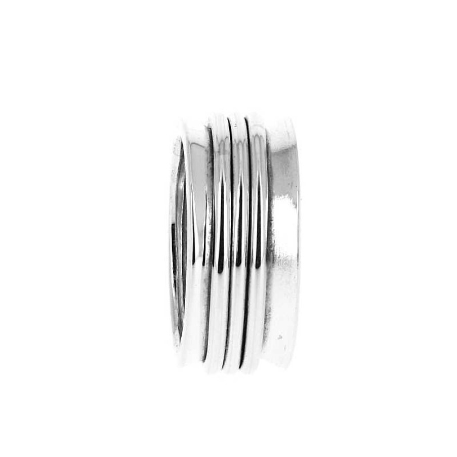 Bagues Au Fol argent | Bague En Argent Trois Anneaux Mobiles