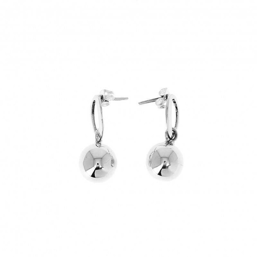 Boucles D'Oreilles Au Fol argent | Boucles D'Oreilles En Argent Boule Et Ovale