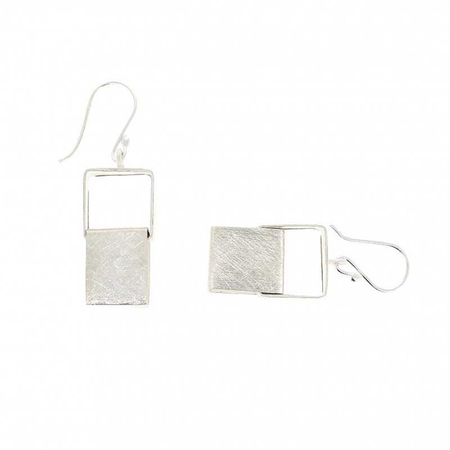 Boucles D'Oreilles Au Fol argent | Boucles D'Oreilles Argent Bross Double Cube