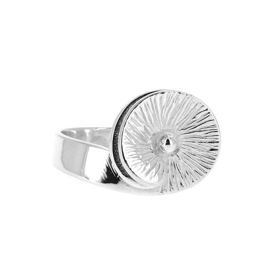 Bagues Au Fol argent | Bague En Argent Spirale Stri E