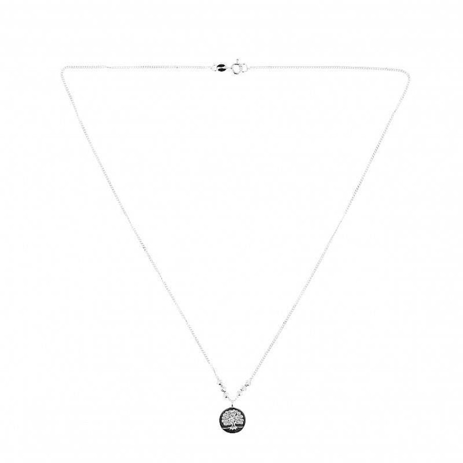 Colliers Et Pendentifs Au Fol argent | Collier En Argent Cha Ne Et M Daille Arbre De Vie