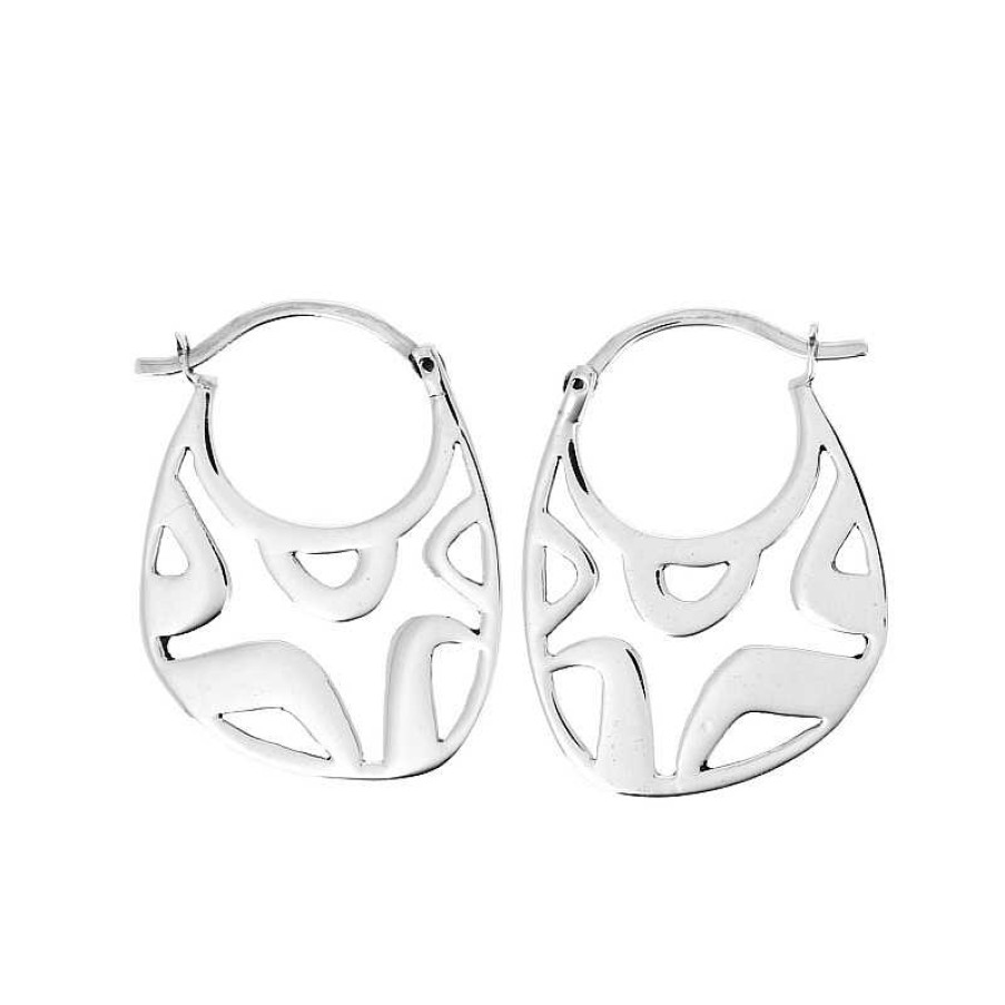 Boucles D'Oreilles Au Fol argent | Boucles D'Oreilles En Argent Forme De Panier