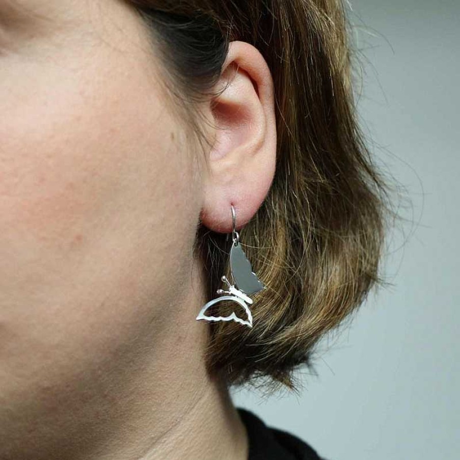 Boucles D'Oreilles Au Fol argent | Boucles D'Oreilles En Argent Petites Ailes