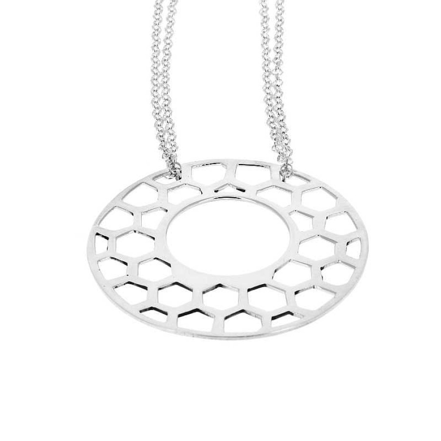 Colliers Et Pendentifs Au Fol argent | Collier En Argent M Daille Ronde Alv Ol E Et Double Cha Ne