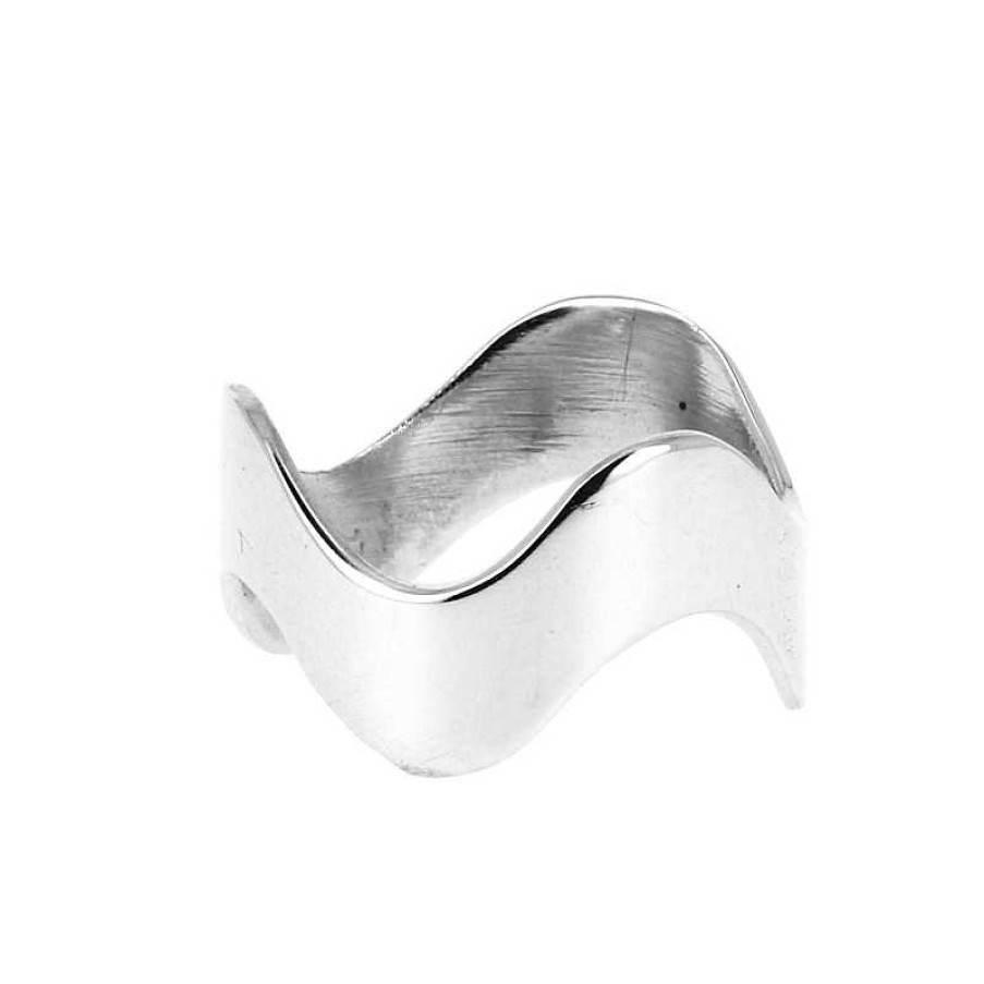 Bagues Au Fol argent | Bague Argent Forme Ondul E Simple Et L G Re