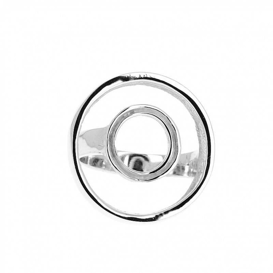 Bagues Au Fol argent | Bague En Argent Double Cercles