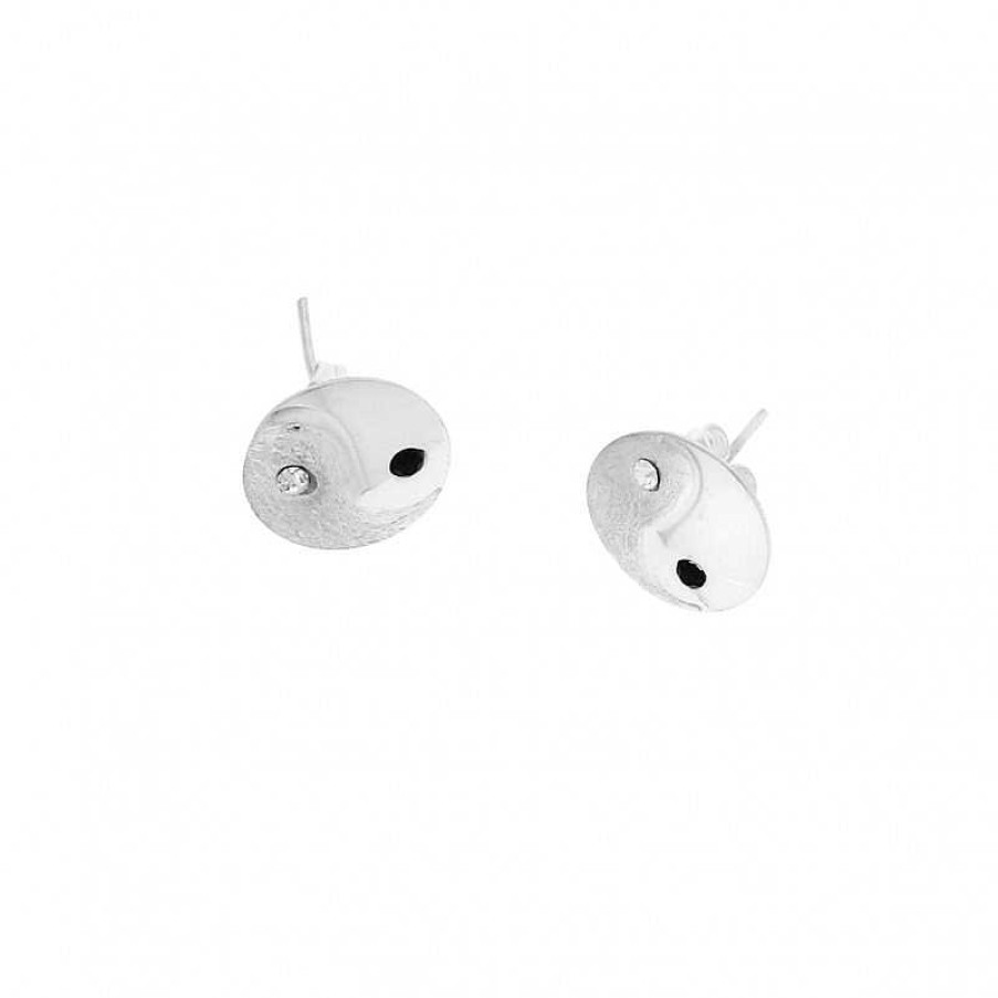 Boucles D'Oreilles Au Fol argent | Boucles D'Oreilles Argent Yin Yang