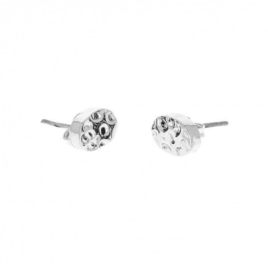 Boucles D'Oreilles Au Fol argent | Boucles D'Oreilles En Argent Martel Tr S Petits Ovales