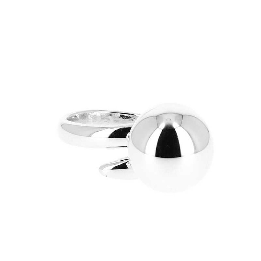 Bagues Au Fol argent | Bague En Argent Une Boule Assez Imposante