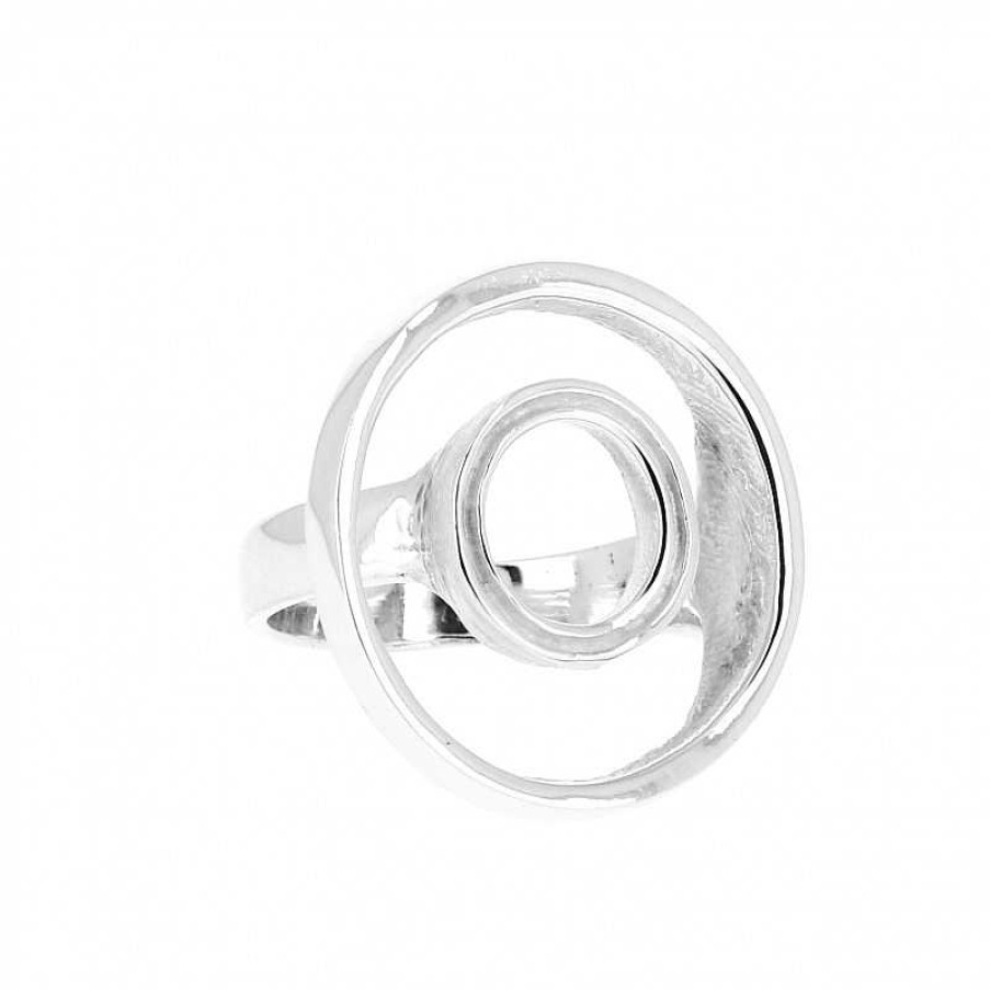 Bagues Au Fol argent | Bague En Argent Double Cercles