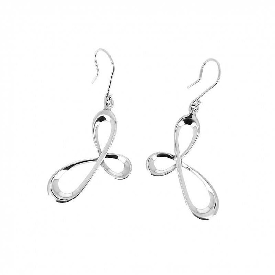 Boucles D'Oreilles Au Fol argent | Boucles D'Oreilles En Argent Trois Boucles Ovales Irr Guli Res