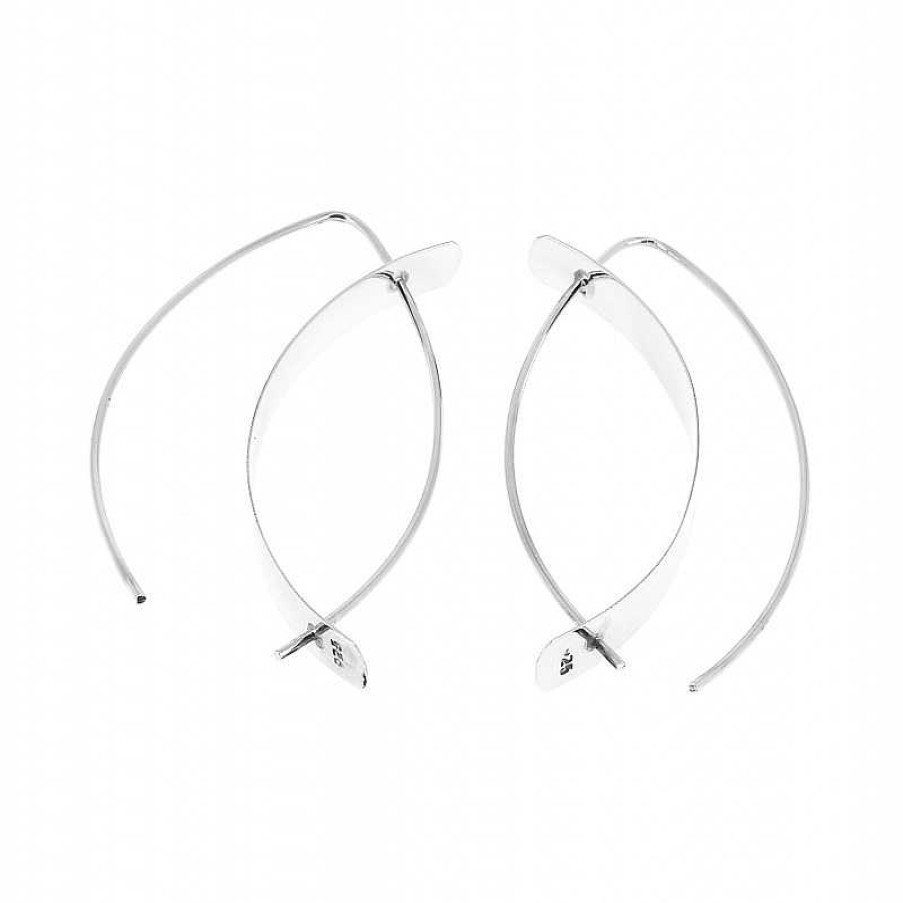 Boucles D'Oreilles Au Fol argent | Boucles D'Oreilles En Argent Ovales Et Originales