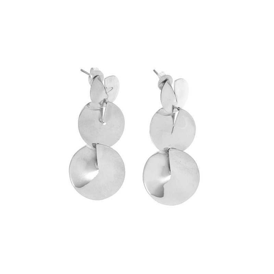 Boucles D'Oreilles Au Fol argent | Boucles D'Oreilles Argent Trois M Dailles Accroch Es