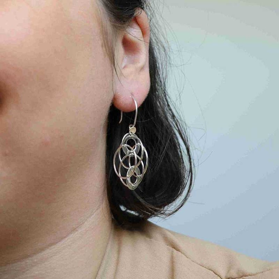 Boucles D'Oreilles Au Fol argent | Boucles D'Oreilles En Argent Multiples Anneaux