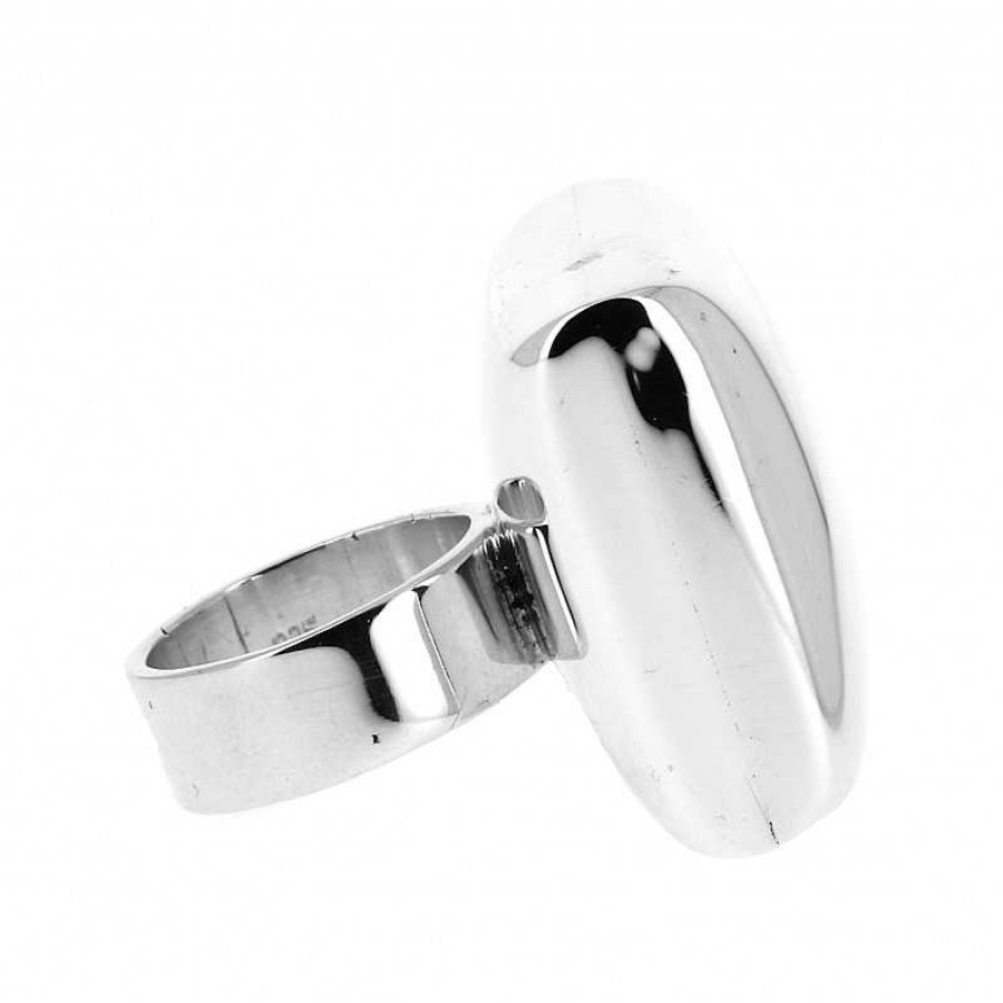 Bagues Au Fol argent | Bague En Argent Lisse Grand Carr