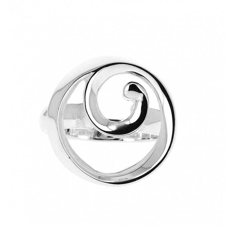 Bagues Au Fol argent | Bague Argent Lisse Spirale