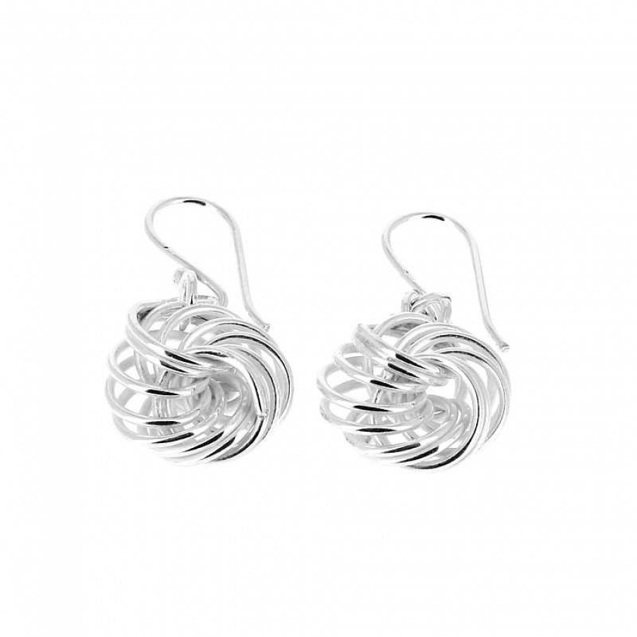 Boucles D'Oreilles Au Fol argent | Boucles D'Oreilles En Argent Cercles En 3 D