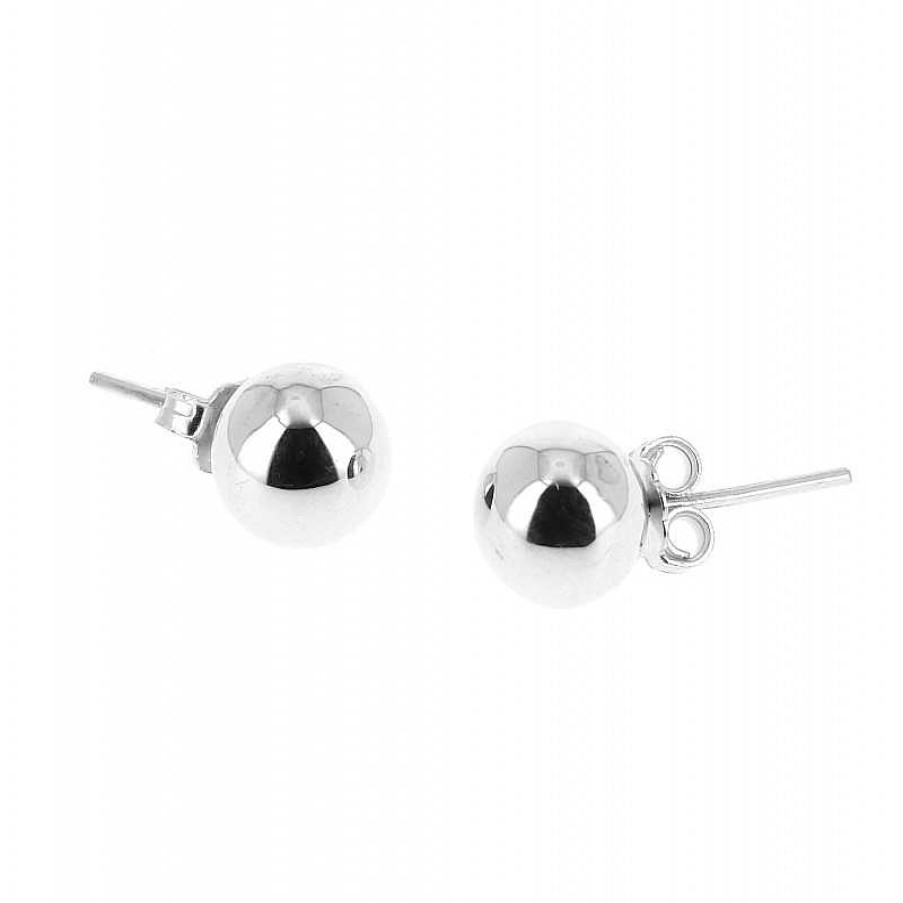 Boucles D'Oreilles Au Fol argent | Boucles D'Oreilles En Argent Petite Boule Diam Tre 0.8 Cm