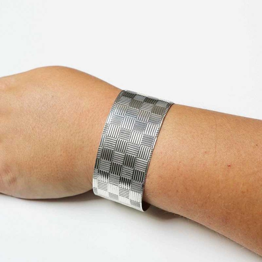 Bracelets Au Fol argent | Bracelet En Argent En Damier