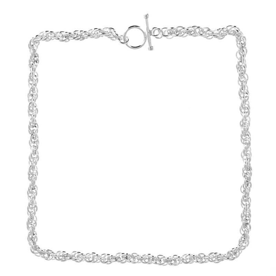 Colliers Et Pendentifs Au Fol argent | Collier En Argent Belle Mailles Rondes