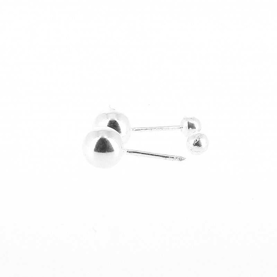 Boucles D'Oreilles Au Fol argent | Boucles D'Oreilles Argent Pour Piercing Petite Boule