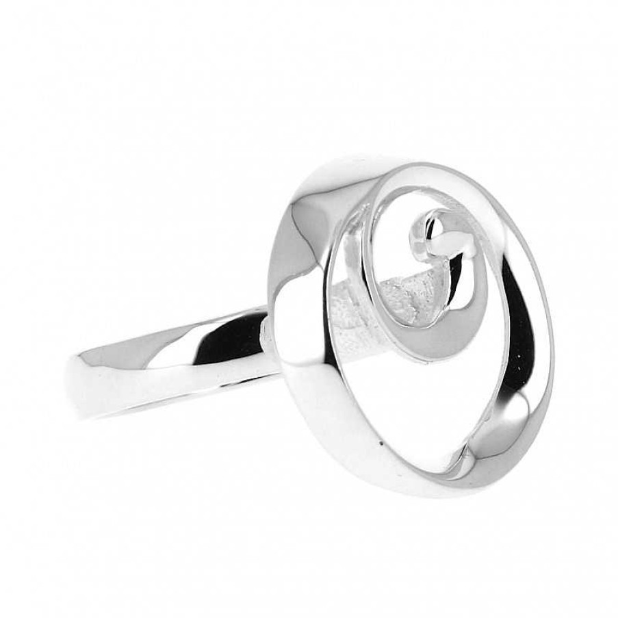 Bagues Au Fol argent | Bague Argent Lisse Spirale